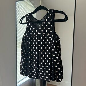 Madewell Black and White Polka Dot Tank Top